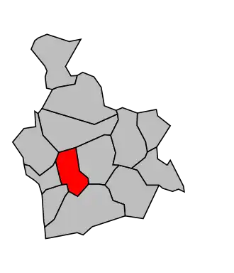 Kanton na mapě arrondissementu Bobigny