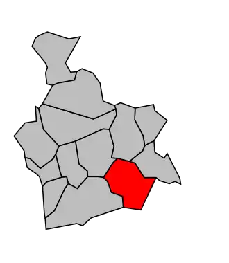 Kanton na mapě arrondissementu Bobigny