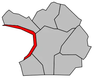 Kanton na mapě arrondissementu Saint-Denis