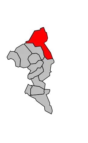 Kanton na mapě arrondissementu Le Raincy