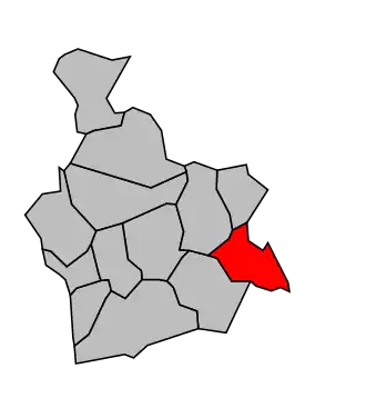 Kanton na mapě arrondissementu Bobigny