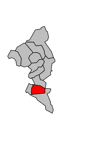 Kanton na mapě arrondissementu Le Raincy