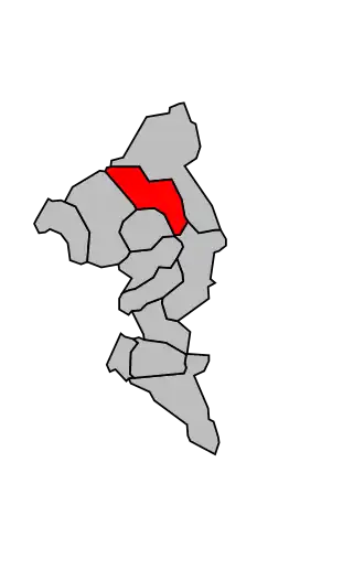 Kanton na mapě arrondissementu Le Raincy