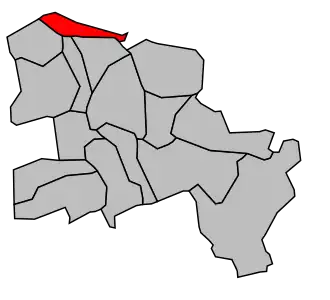 Kanton na mapě arrondissementu Créteil