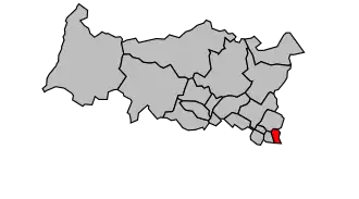 Kanton na mapě arrondissementu Pontoise