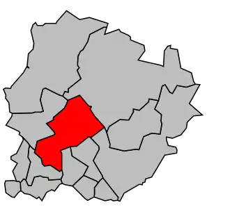 Kanton na mapě arrondissementu Sarcelles