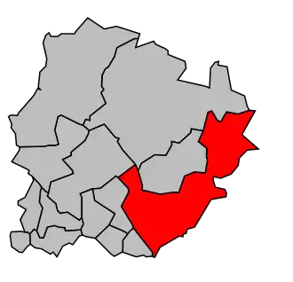Kanton na mapě arrondissementu Sarcelles