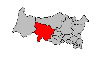 Kanton na mapě arrondissementu Pontoise