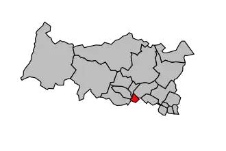 Kanton na mapě arrondissementu Pontoise