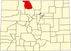 Jackson County na mapě Colorada