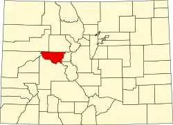 Pitkin County na mapě Colorada