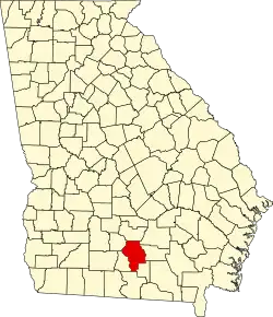 Berrien County na mapě státu Georgie