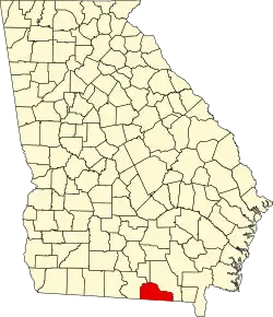 Echols County na mapě státu Georgie