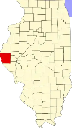Adams County na mapě Illinois
