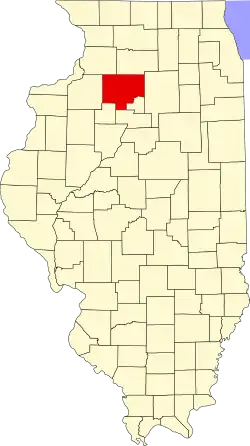 Bureau County na mapě Illinois