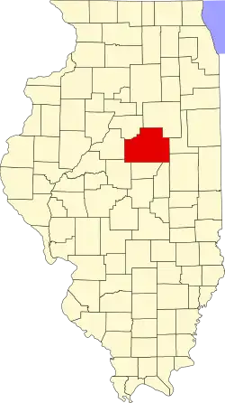 McLean County na mapě Illinois