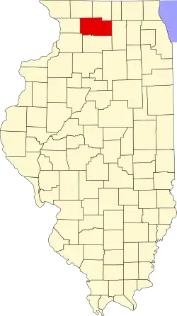 Ogle County na mapě Illinois