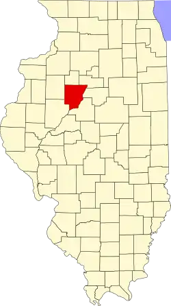 Peoria County na mapě Illinois