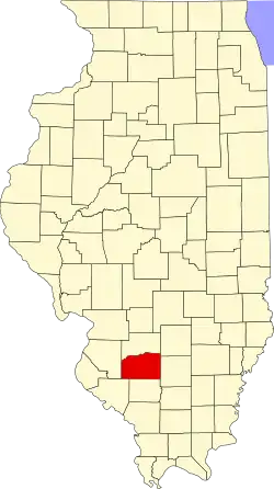 Washington County na mapě Illinois