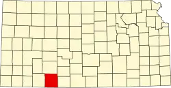 Clark County na mapě Kansasu