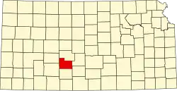 Edwards County na mapě Kansasu
