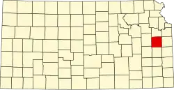 Franklin County na mapě Kansasu
