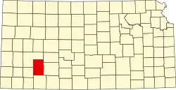 Gray County na mapě Kansasu