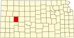 Lane County na mapě Kansasu
