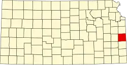 Linn County na mapě Kansasu