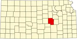 Marion County na mapě Kansasu