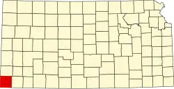 Morton County na mapě Kansasu