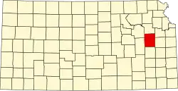 Osage County na mapě Kansasu