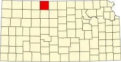 Phillips County na mapě Kansasu