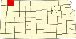 Rawlins County na mapě Kansasu