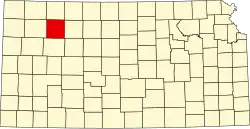 Sheridan County na mapě Kansasu