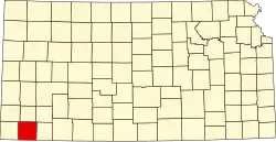 Stevens County na mapě Kansasu
