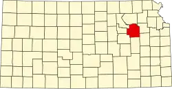 Wabaunsee County na mapě Kansasu