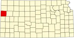 Wallace County na mapě Kansasu