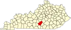 Adair County na mapě Kentucky