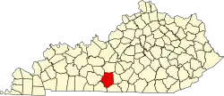 Barren County na mapě Kentucky