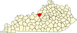 Bullitt County na mapě Kentucky