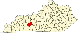 Butler County na mapě Kentucky