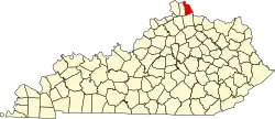 Campbell County na mapě Kentucky