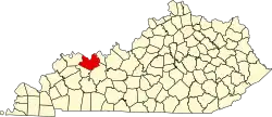 Daviess County na mapě Kentucky