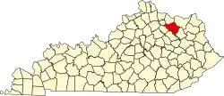 Carlisle County na mapě Kentucky