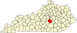 Lincoln County na mapě Kentucky