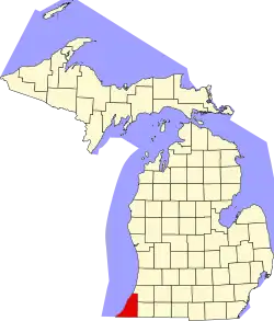 Berrien County na mapě Michiganu