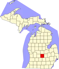 Clinton County na mapě Michiganu