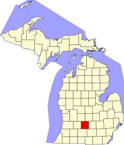 Eaton County na mapě Michiganu
