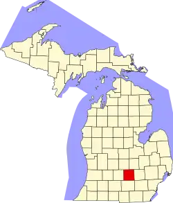 Ingham County na mapě Michiganu
